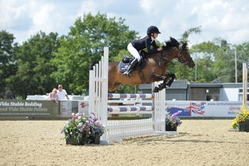 Aimee Paxton praises Chapelmill Choirboy in the Pony Silver league 138cm & under Final